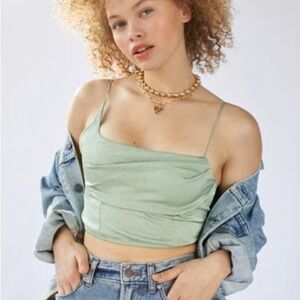 Urban Outfitters, Out From Under Merengue Cowl Neck Green/Mint Bra Top
